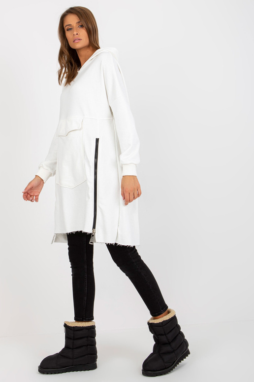 Ecru langes Oversize-džemperis ar...