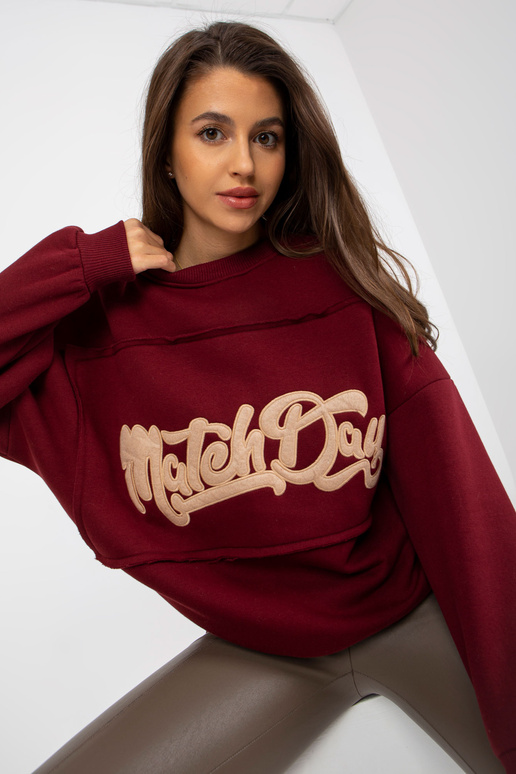 Burgunderfarbenes Sweatshirt ohne...