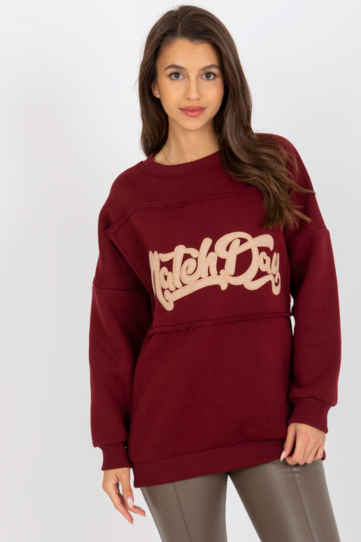 Burgunderfarbenes Sweatshirt ohne...