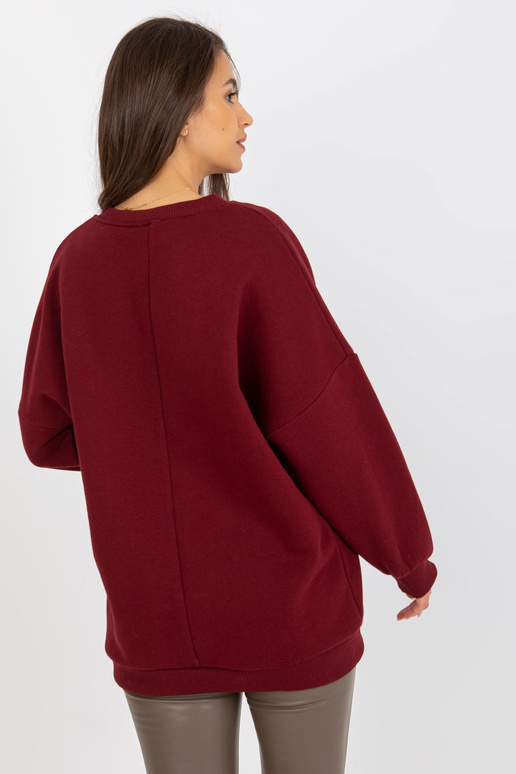 Burgunderfarbenes Sweatshirt ohne...