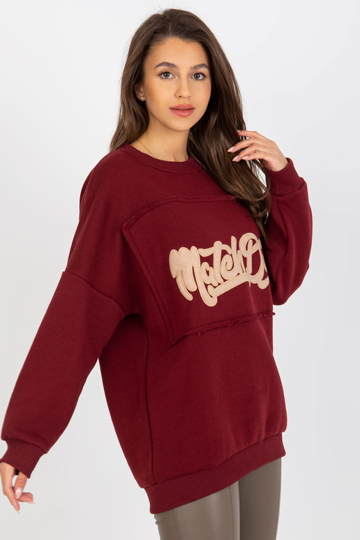 Burgunderfarbenes Sweatshirt ohne...