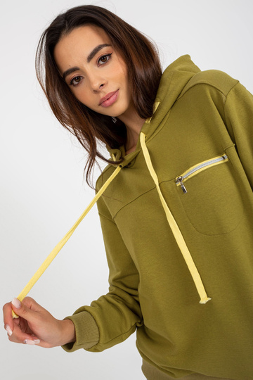 Olivfarbenes Džemperis ar...