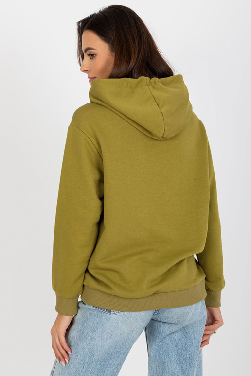 Olivfarbenes Džemperis ar Hoodie un... Olivfarbenes Džemperis ar Hoodie un...