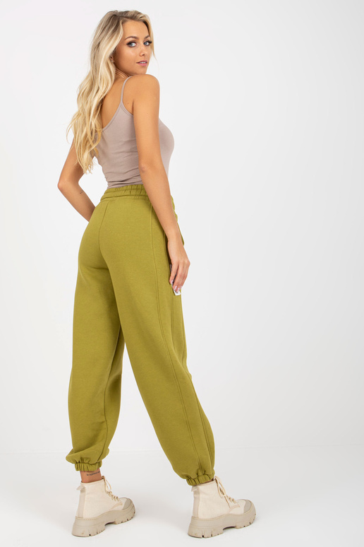 Olivgrüne, lockere Jogginghose mit...