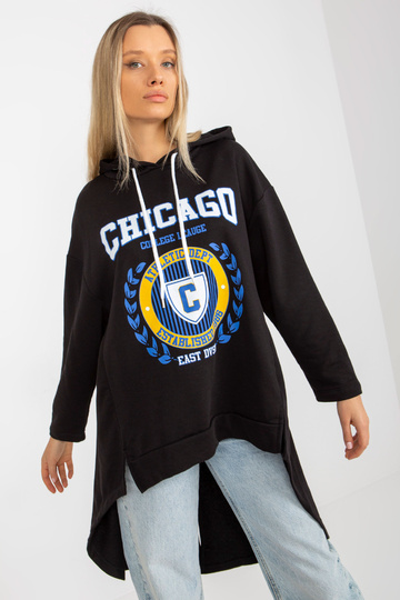 Melns sieviešu kapucis ar...