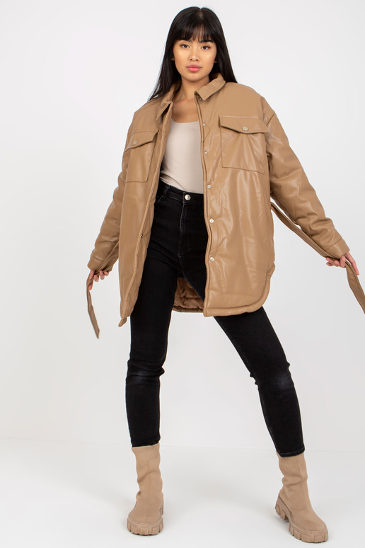 Kamieļu dūnu jaka no eko-ādas ar... Kamieļu dūnu jaka no eko-ādas ar...