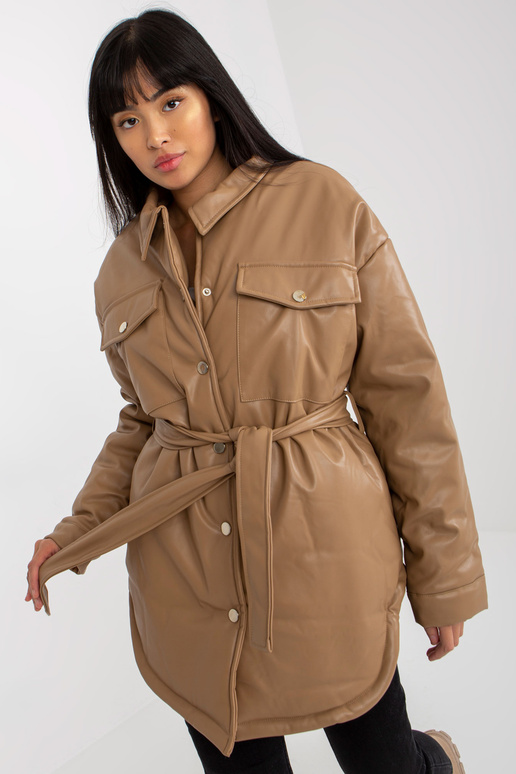 Kamieļu dūnu jaka no eko-ādas ar... Kamieļu dūnu jaka no eko-ādas ar...