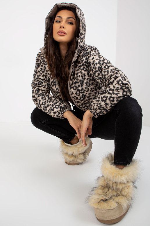 Beigefarbene doppelseitig gesteppte...