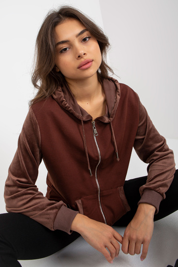 Brūns sieviešu džemperis ar...