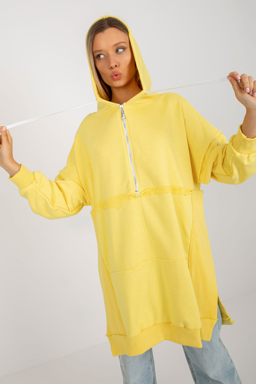 Dzeltens garš oversize džemperis ar...