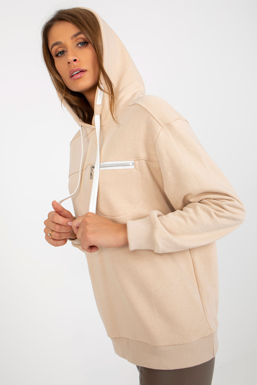 Hellbeiges džemperis ar Kapuze und...