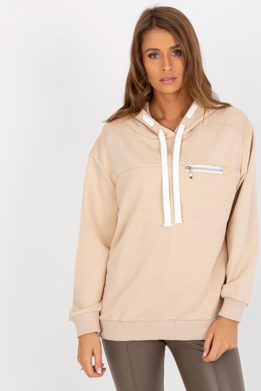 Hellbeiges džemperis ar Kapuze und...