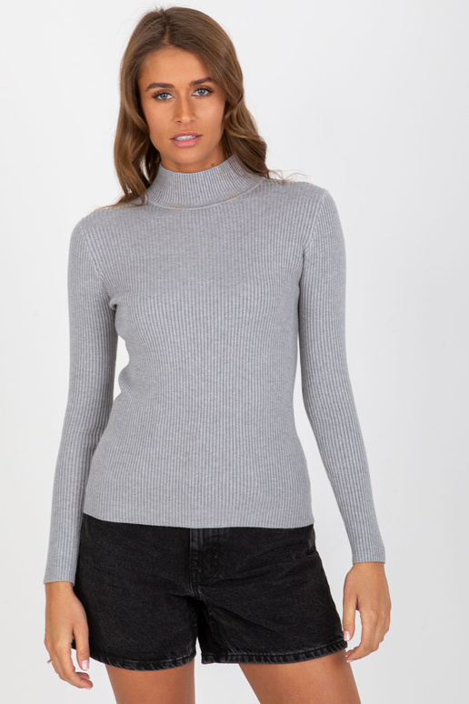 Pelēks, pieguļošs svītrains puskakla...