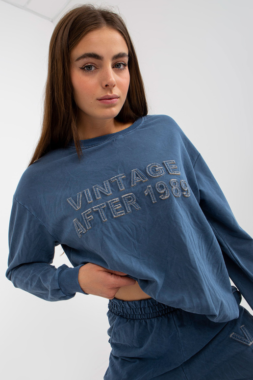 Tumši zils brīvs ikdienas komplekts...