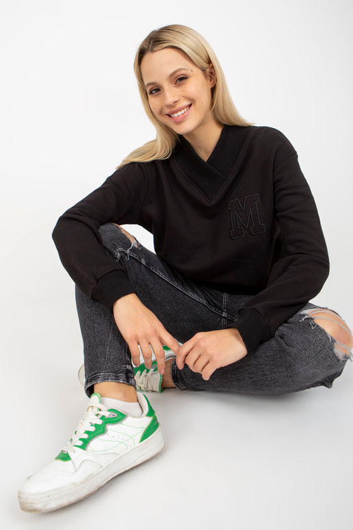 Melns džemperis bez kapuces ar...