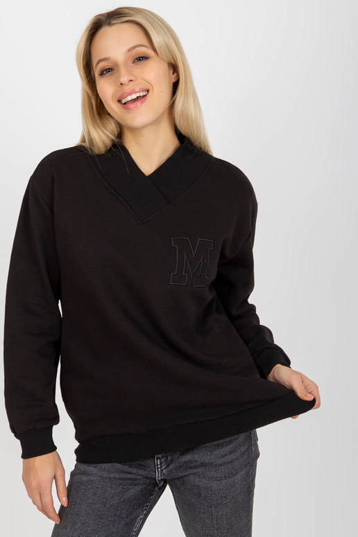 Melns džemperis bez kapuces ar...