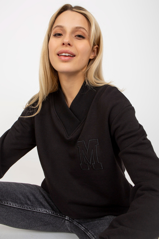 Melns džemperis bez kapuces ar...