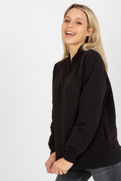 Melns džemperis bez kapuces ar...