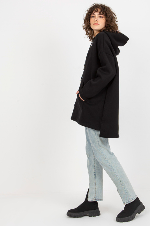 Melns oversize garais džemperis ar...