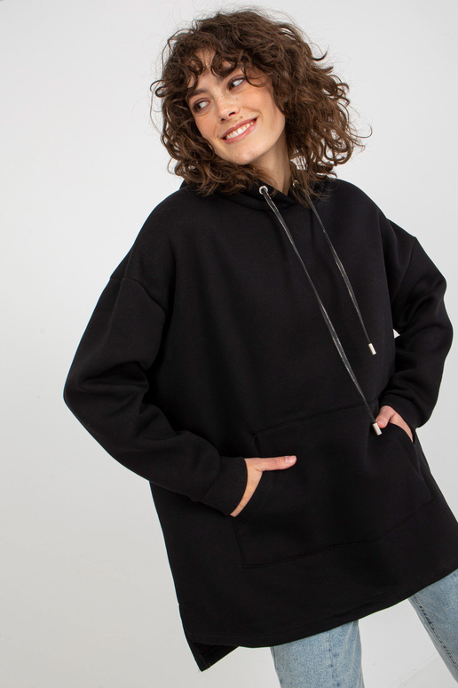 Melns oversize garais džemperis ar...