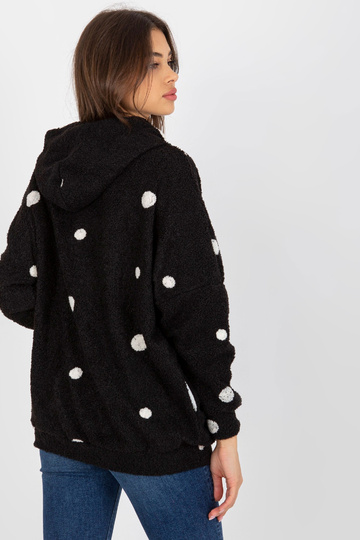 Melns plīša džemperis ar...