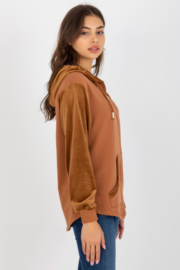 Gaiši brūns jakas džemperis... 2