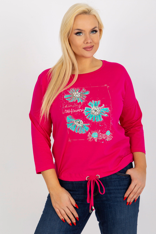 Fuchsia Casual liela izmēra blūze ar...