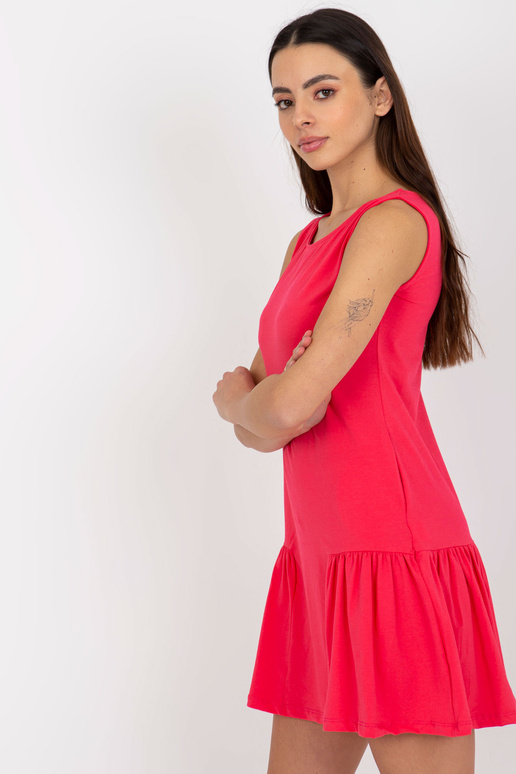 Mini kleita ar volānu koraļļu apkakli