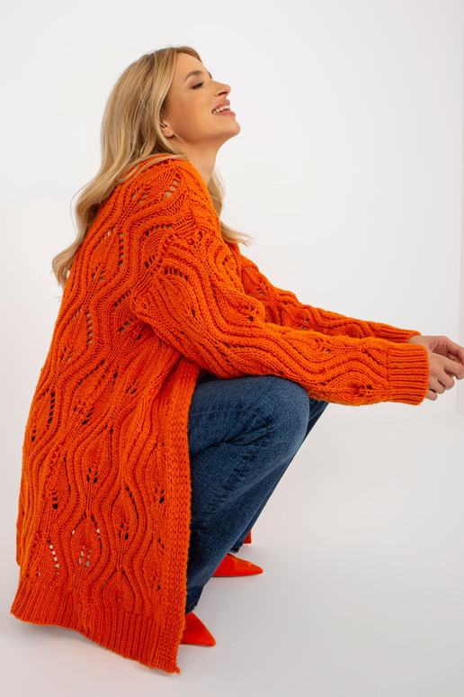 Kardigan-BA-SW-3021.00P-pomarańczowy