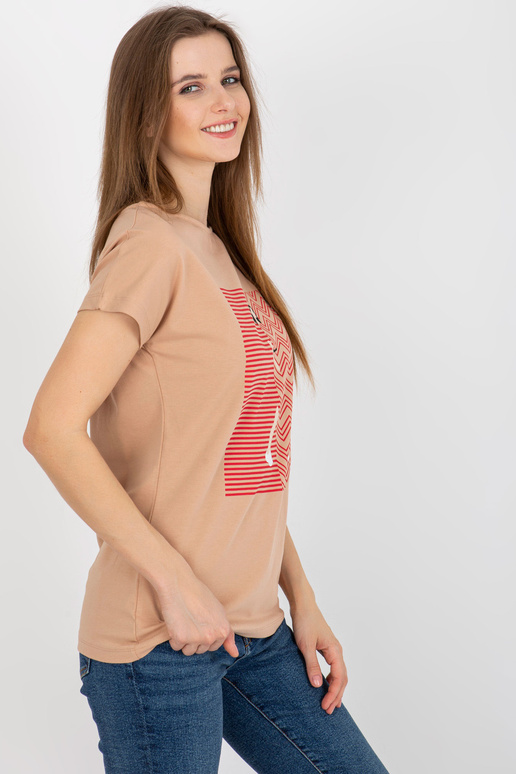 Kamieļu sieviešu T-krekls ar...