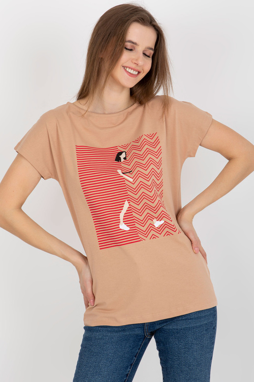 Kamieļu sieviešu T-krekls ar...