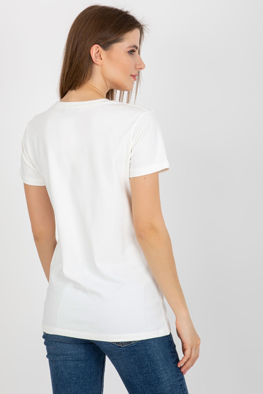 Ecru Green Cotton sieviešu T-krekls...