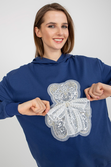 Tumši zils sieviešu kapucis...