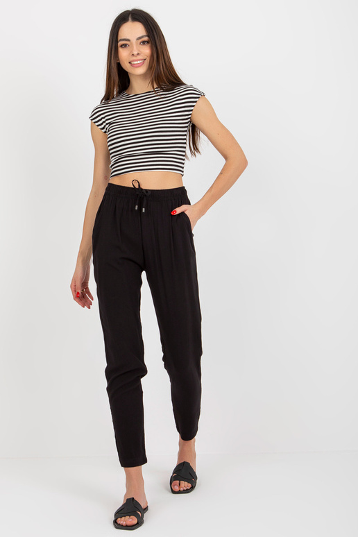 Melnas vasaras bikses no viskozes...