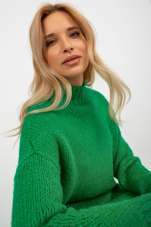 Zaļa liela izmēra trikotāžas kleita...