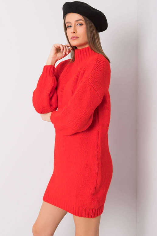 Sarkana brīva trikotāžas kleita