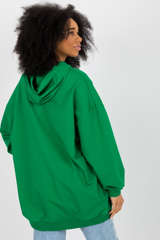 Zaļš džemperis ar uzrakstiem un kapuci Zaļš džemperis ar uzrakstiem un kapuci