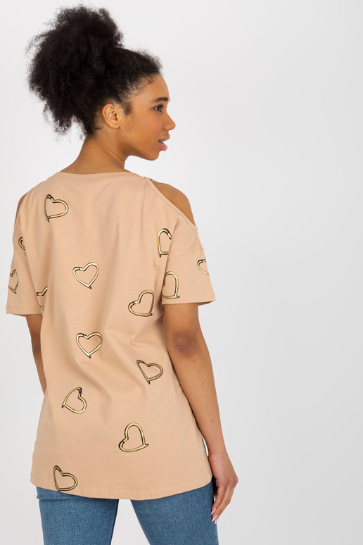 Kamieļu kokvilnas blūze ar... Kamieļu kokvilnas blūze ar...