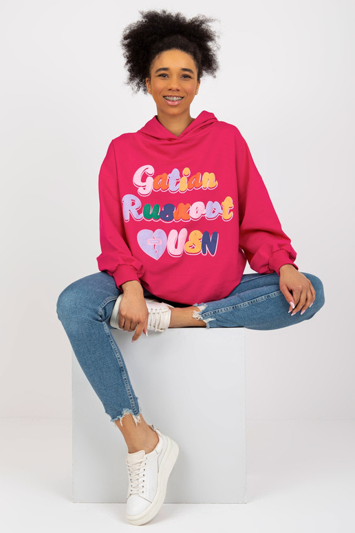 Fuksijas krāsas garš sporta krekls ar... Fuksijas krāsas garš sporta krekls ar...