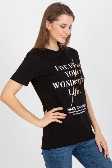 Melns kokvilnas sieviešu...