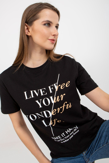 Melns kokvilnas sieviešu... 2