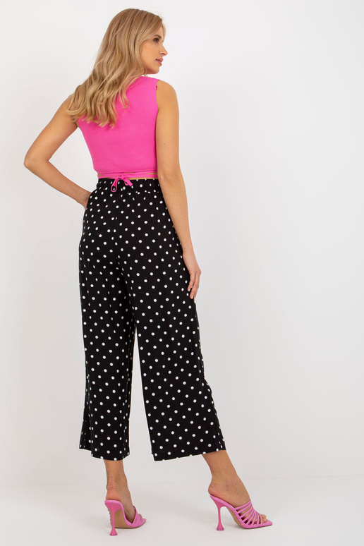 Melnas auduma palazzo bikses ar... Melnas auduma palazzo bikses ar...