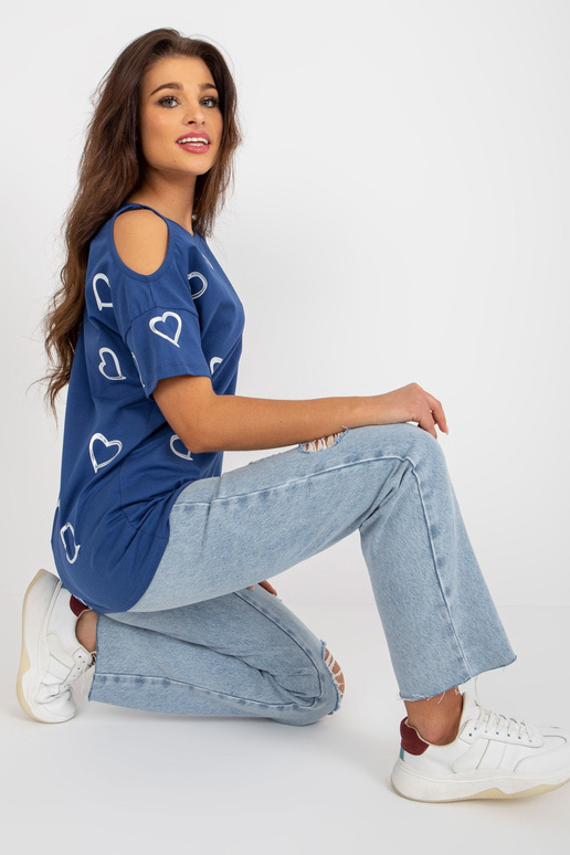 Tumši zila sieviešu blūze ar sirsniņu...