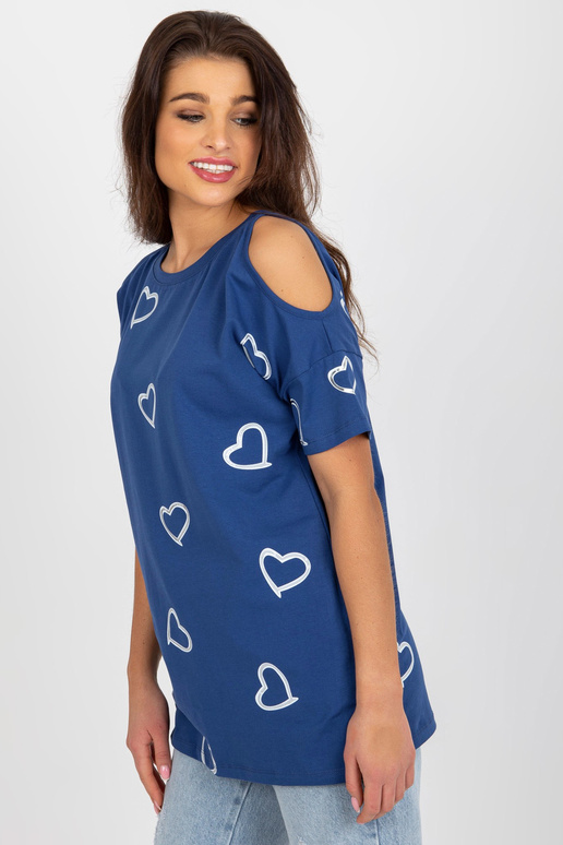 Tumši zila sieviešu blūze ar sirsniņu...