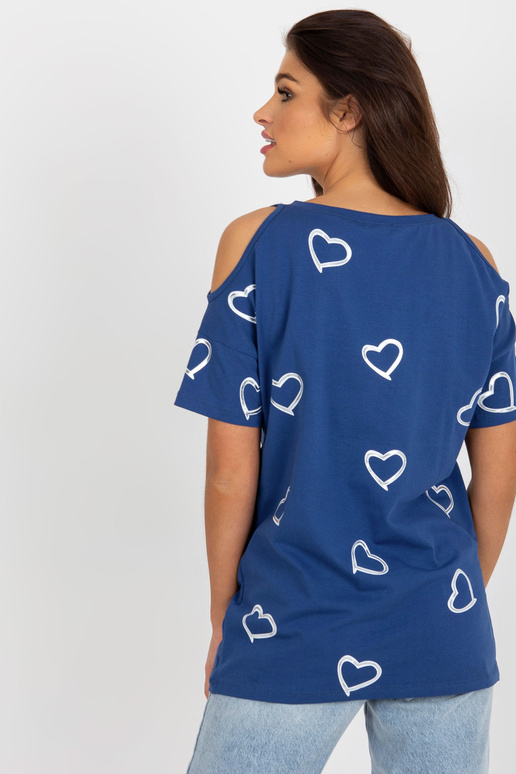 Tumši zila sieviešu blūze ar sirsniņu...