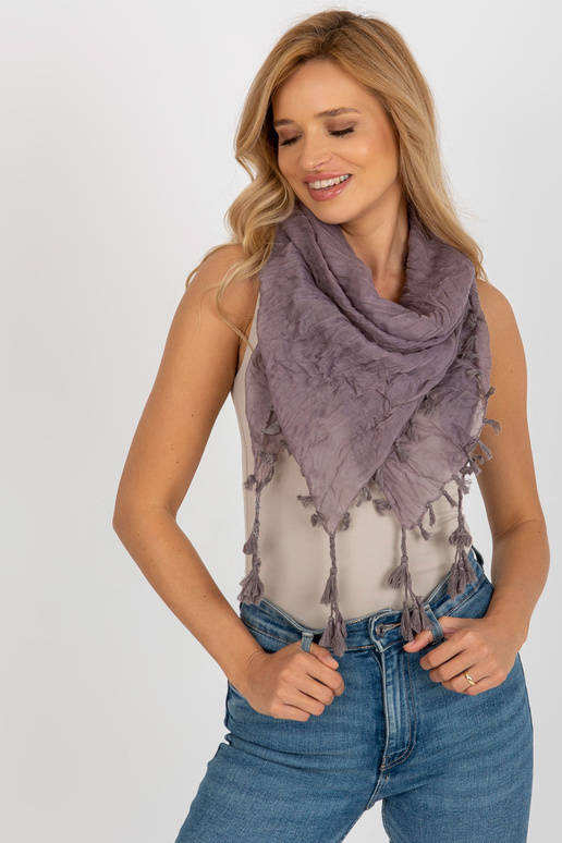 Tumši violeta šalle ar dekoratīvu apdari