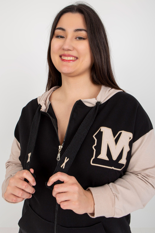 Melns un bēšs liela izmēra sporta...