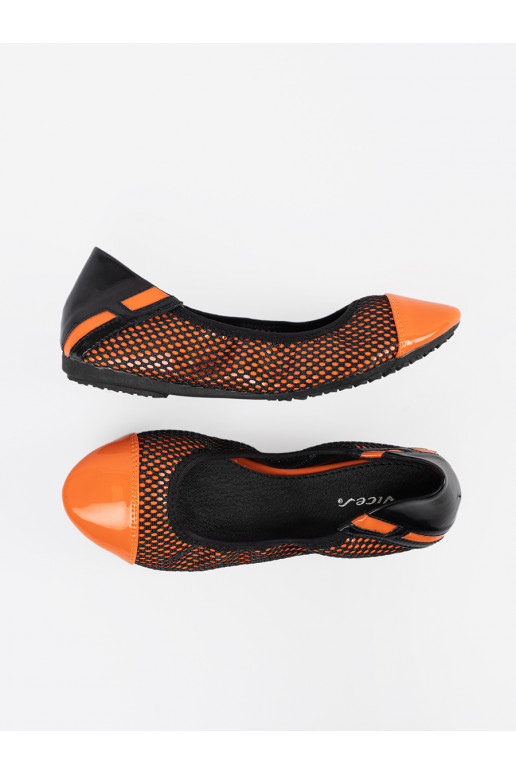 oranžas krāsas balerīnas z czarną siateczką