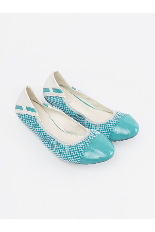 Zilas krāsas balerīnas z białą siteczką