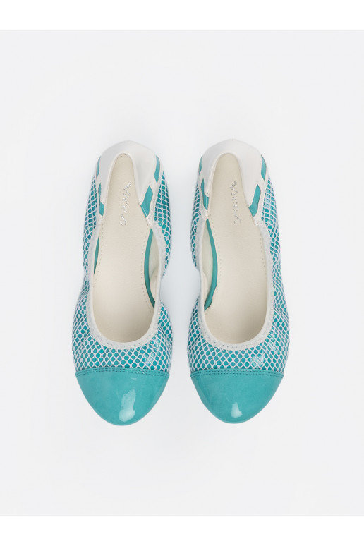 Zilas krāsas balerīnas z białą siteczką